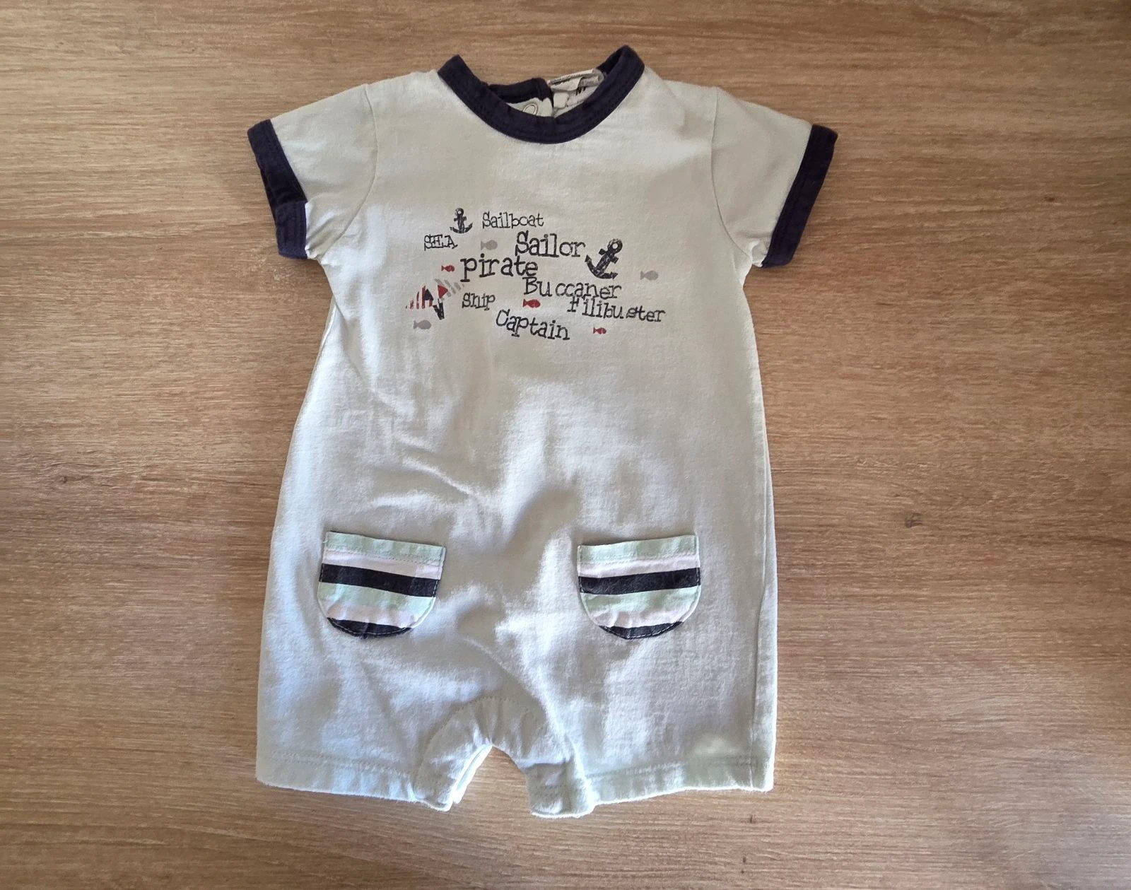 Combishort marino estampado "Sailor" Kitchoun Talla 3 meses – photo 2